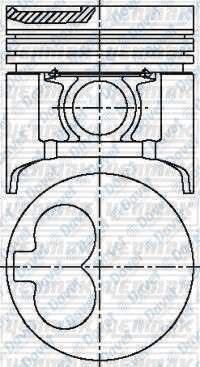 YENMAK 31-03530-050 Piston+Segman 0.50 Mazda E2200 / Besta 89-93 R2 86.5mm  ####